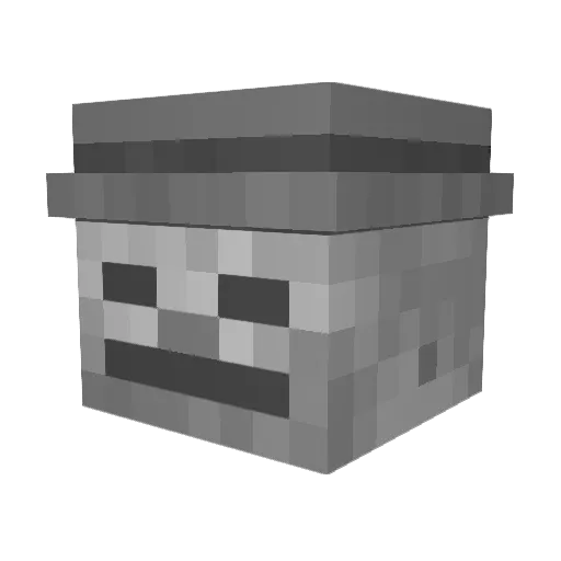 TensenSama Minecraft avatar head, 3D render
