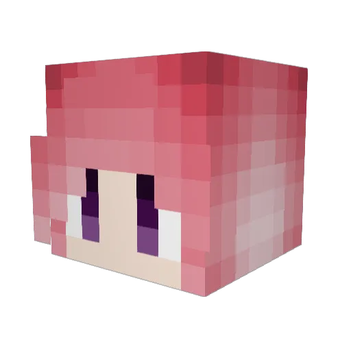 TenshiBaka Minecraft avatar head, 3D render