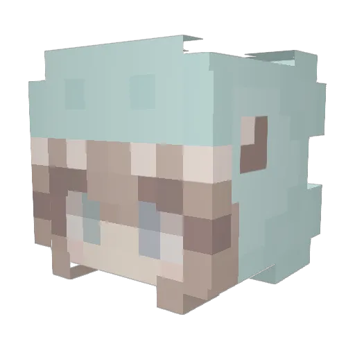Tenshi_Flower Minecraft avatar head, 3D render
