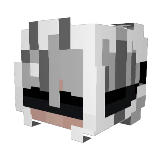 Tenshiizz Minecraft avatar head, 3D render