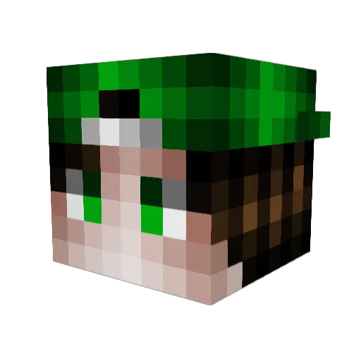 Tenshou_Ins Minecraft avatar head, 3D render