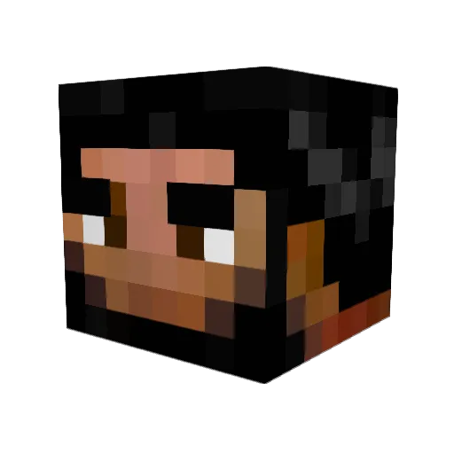 Tensiaaa Minecraft avatar head, 3D render