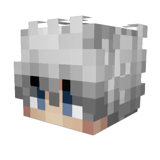 Tensifying Minecraft avatar head, 3D render