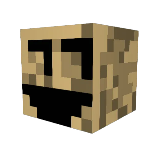 Tenson Minecraft avatar head, 3D render