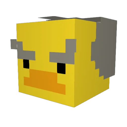 Tentababble Minecraft avatar head, 3D render