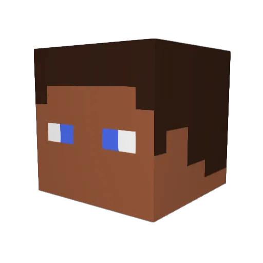 TentacleGenocide Minecraft avatar head, 3D render