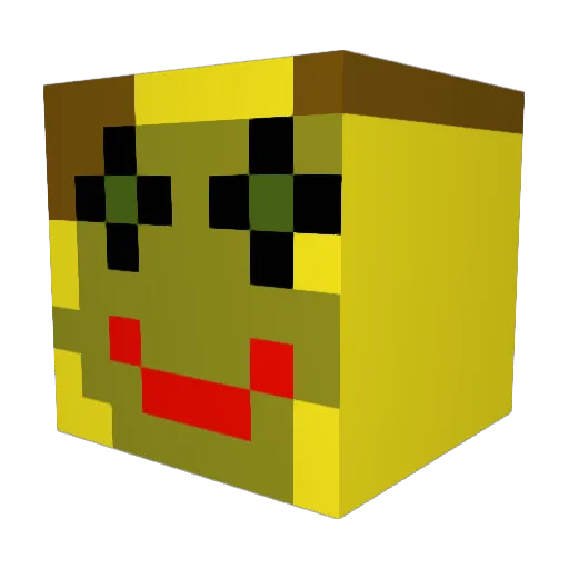 Tentanos Minecraft avatar head, 3D render