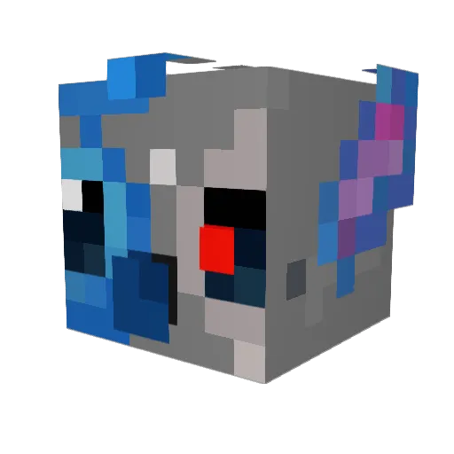 Tentaros Minecraft avatar head, 3D render