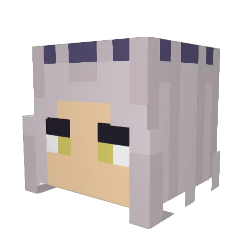 TentativePride Minecraft avatar head, 3D render