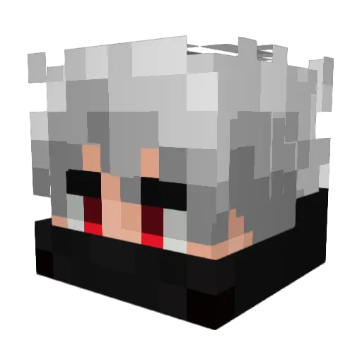 Tente26 Minecraft avatar head, 3D render