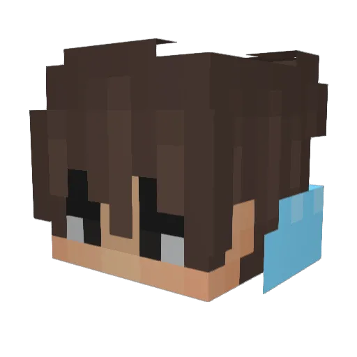 TentedCreator21 Minecraft avatar head, 3D render