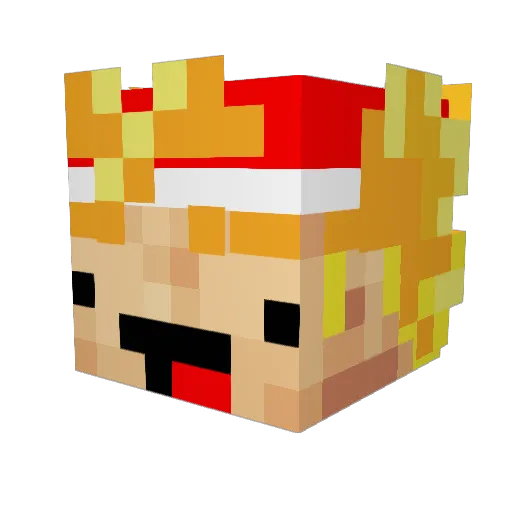 Tenth145 Minecraft avatar head, 3D render