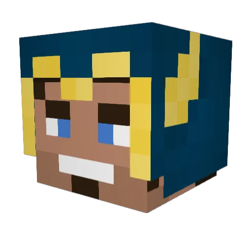 TentoMan Minecraft avatar head, 3D render