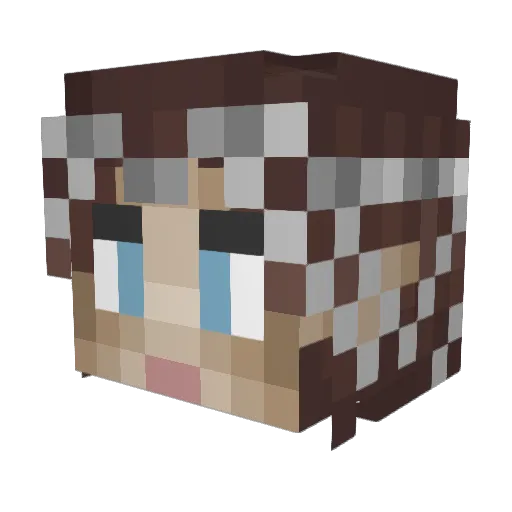 Tentorya Minecraft avatar head, 3D render