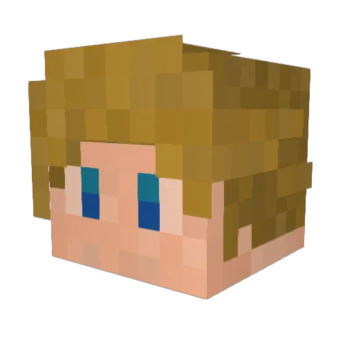 TentouHD Minecraft avatar head, 3D render