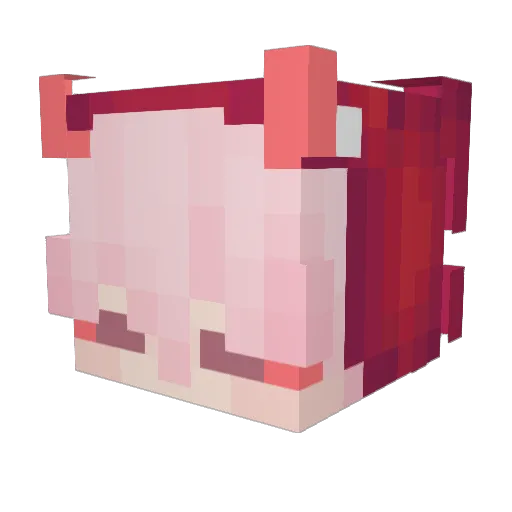 Tentrawn Minecraft avatar head, 3D render