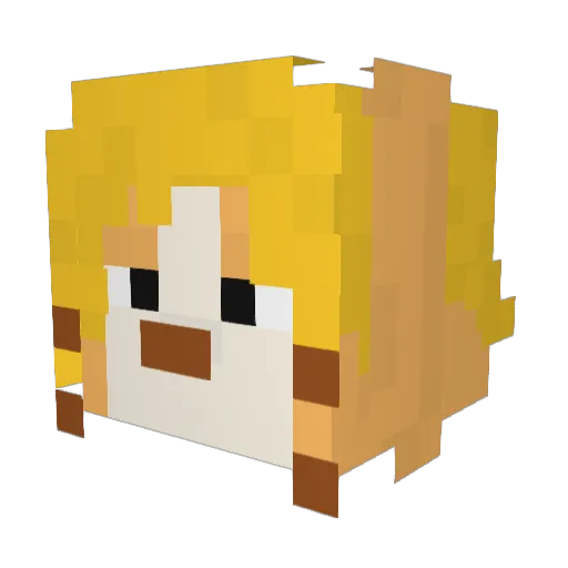 TenurSaxomophone Minecraft avatar head, 3D render