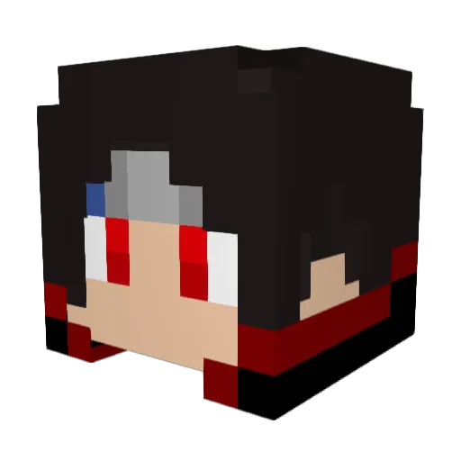 Tenz777 Minecraft avatar head, 3D render