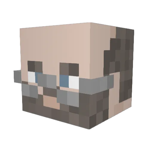 Tenze_ Minecraft avatar head, 3D render