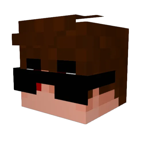 Tenzify Minecraft avatar head, 3D render