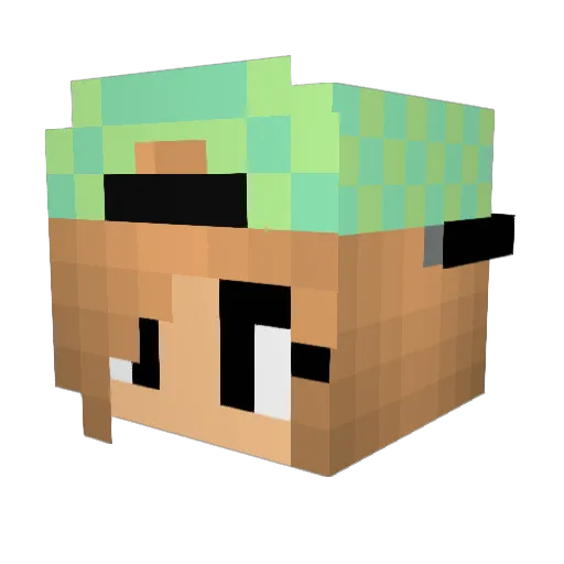 TenzinW123 Minecraft avatar head, 3D render