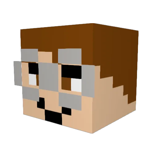 TeoDoesThings Minecraft avatar head, 3D render