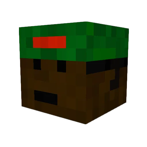 TeoPr0 Minecraft avatar head, 3D render