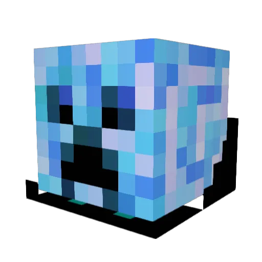 TeoXD Minecraft avatar head, 3D render