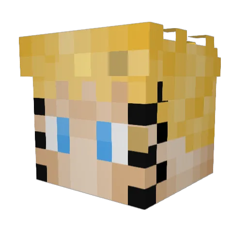 TeoXmontes Minecraft avatar head, 3D render