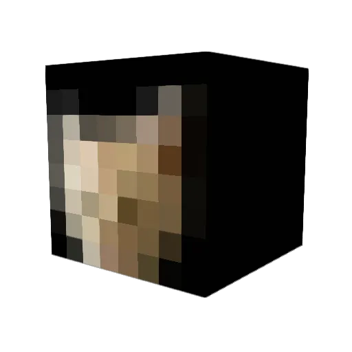 Teo_B Minecraft avatar head, 3D render