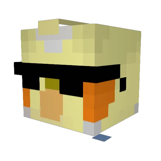 TeobaldTheBird_ Minecraft avatar head, 3D render