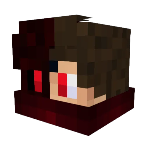 Teofire Minecraft avatar head, 3D render