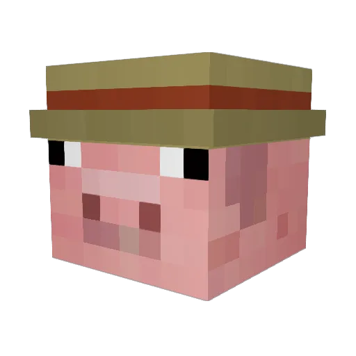 TeomaGames Minecraft avatar head, 3D render
