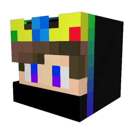 Teomanhero Minecraft avatar head, 3D render