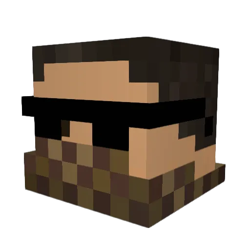 TeoniCS Minecraft avatar head, 3D render