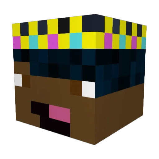Teonuki Minecraft avatar head, 3D render