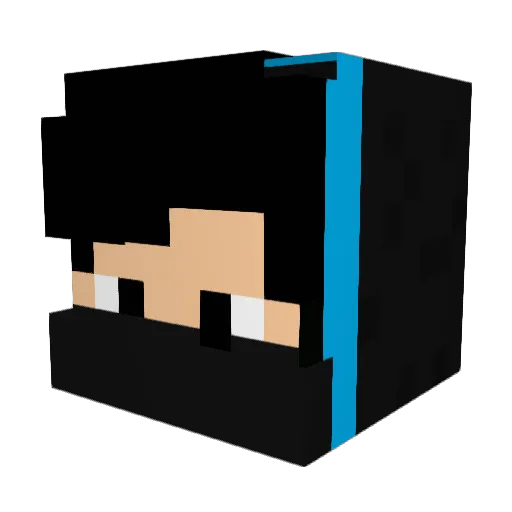 Teoplay64 Minecraft avatar head, 3D render