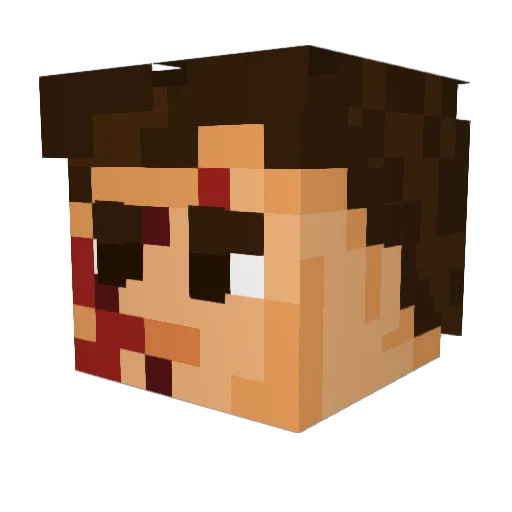 Tepesz Minecraft avatar head, 3D render