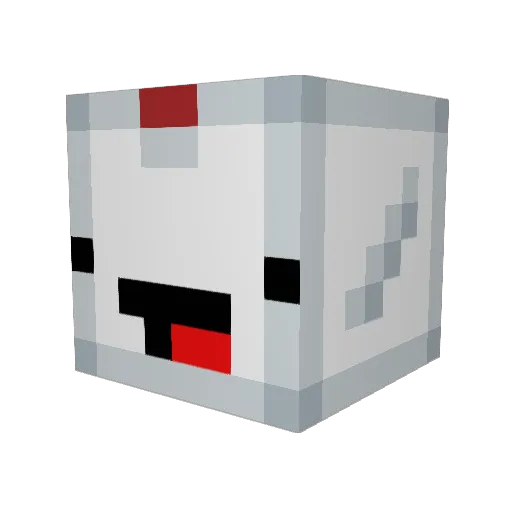 Tephom Minecraft avatar head, 3D render