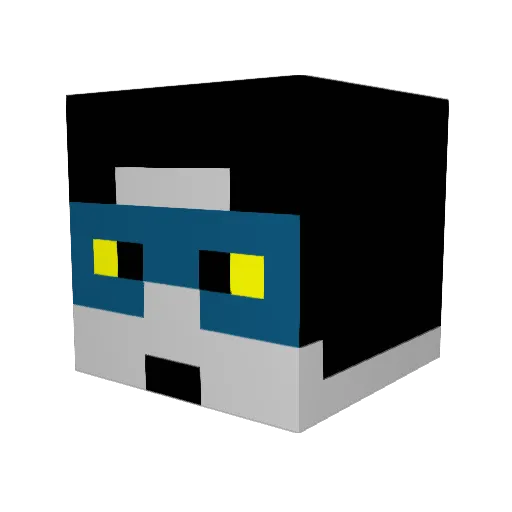 Tephro_Blanks Minecraft avatar head, 3D render
