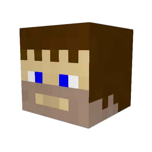 Tepi_ Minecraft avatar head, 3D render