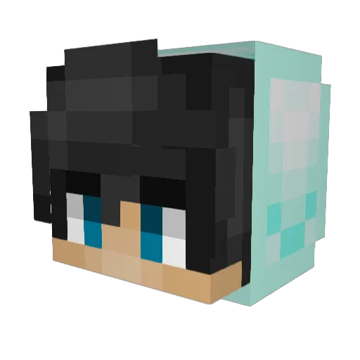 Tepidli Minecraft avatar head, 3D render