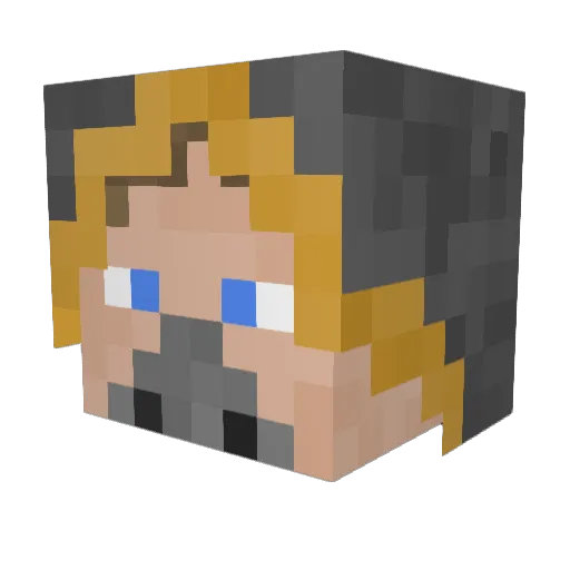 Tepo16 Minecraft avatar head, 3D render