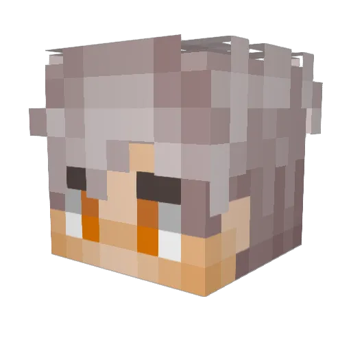 Teprax Minecraft avatar head, 3D render