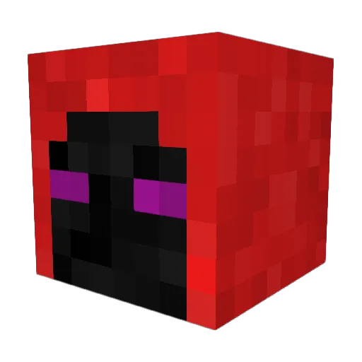 TeqB Minecraft avatar head, 3D render