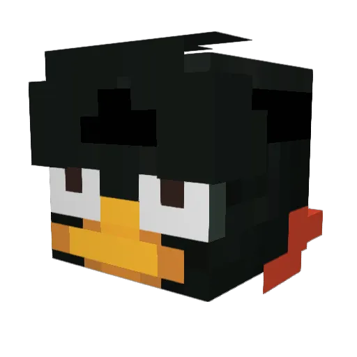Teqins Minecraft avatar head, 3D render