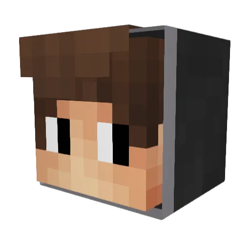 Teqnicals Minecraft avatar head, 3D render