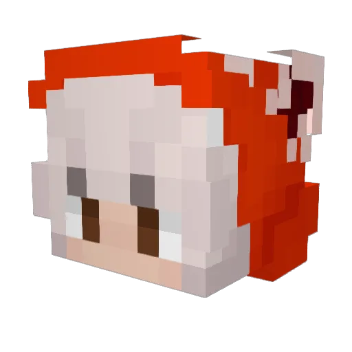 Tequiszera Minecraft avatar head, 3D render