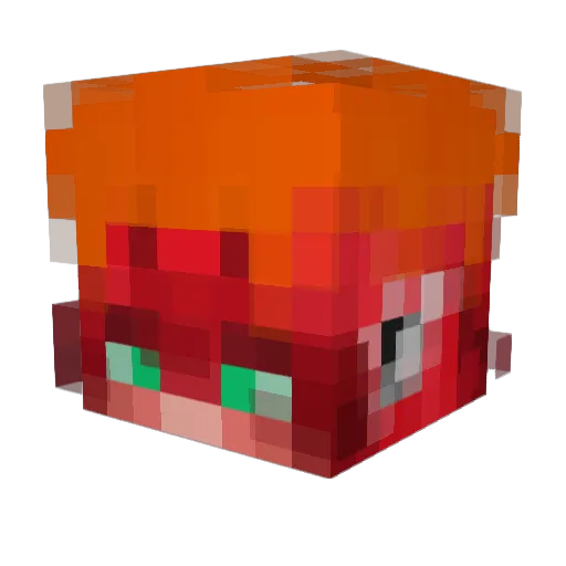Tera12 Minecraft avatar head, 3D render