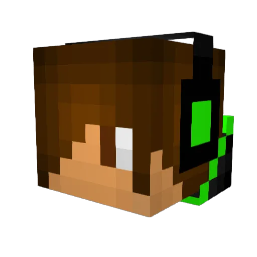 Teradora Minecraft avatar head, 3D render
